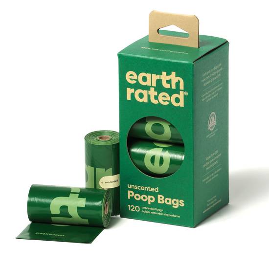 Earth Rated® Dog Waste Pick Up Bags - 120 Count (Color: Green, Size: 120 Count - Unscented)