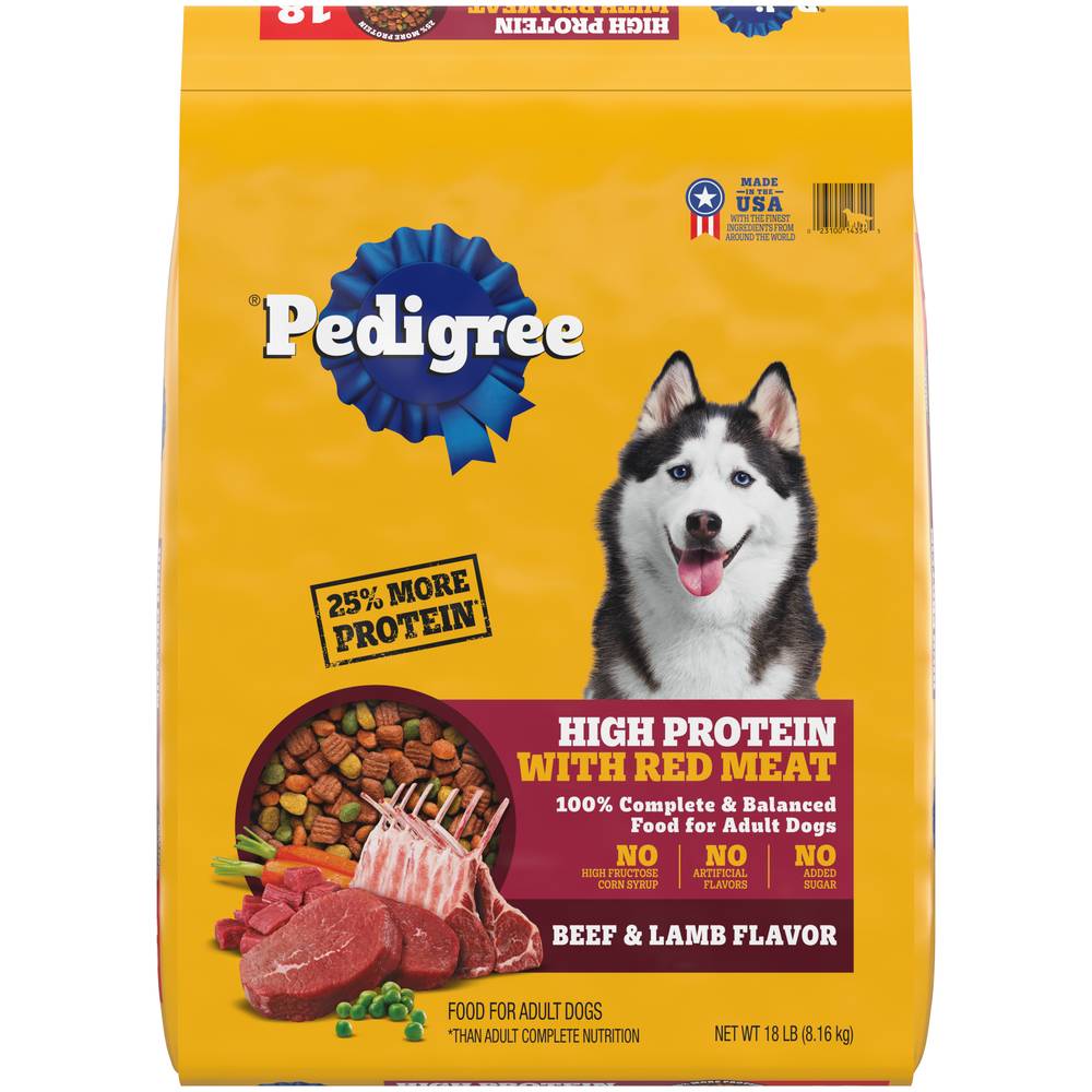 Pedigree High Protein With Red Meat Flavor Food For Dogs (beef-lamb)