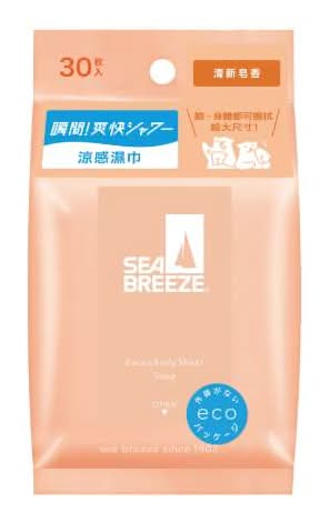 Sea Breeze涼感濕巾皂香30抽
