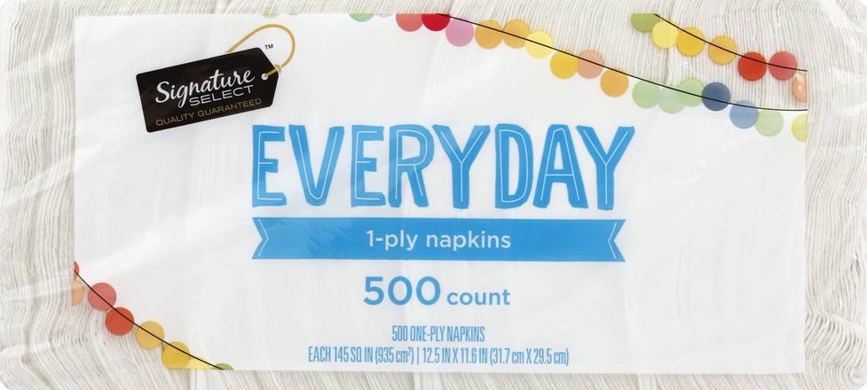 Signature Select Everyday 1-ply Napkins (500 ct)