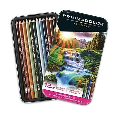 Prismacolor Premier Colored Pencil Landscape Set, Assorted Colors, 12/Set (2023753)