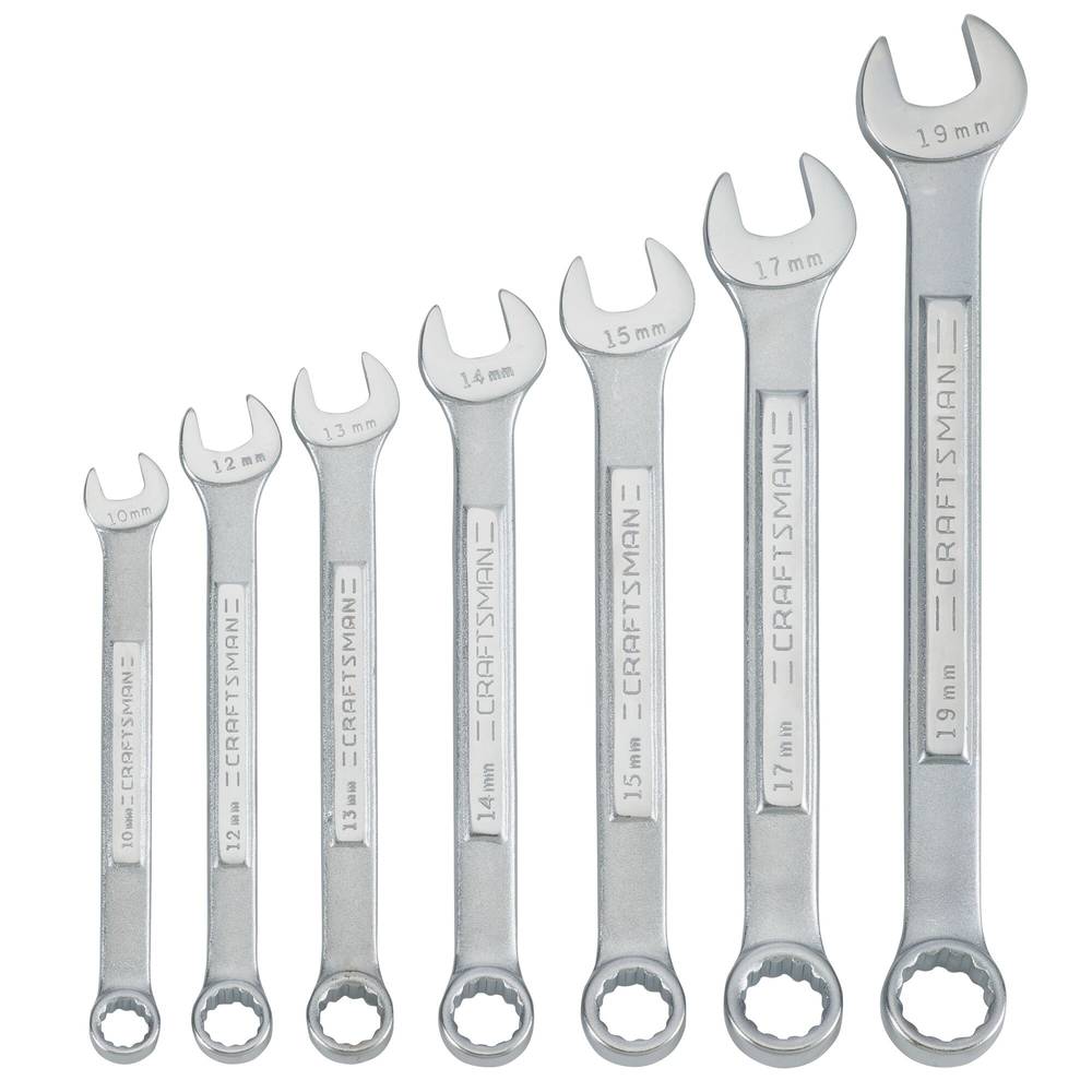 CRAFTSMAN 7-Piece Set 12-point Metric Combination Wrench Includes Hard Case | CMMT87015