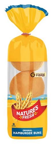 Natures Fresh Hamburger Buns 420g 6pk Plain