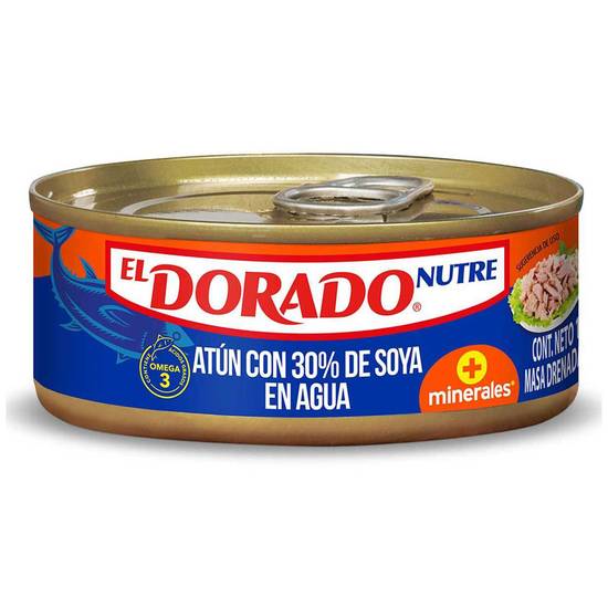 El dorado atún con 30% de soya en agua (lata 140 g)