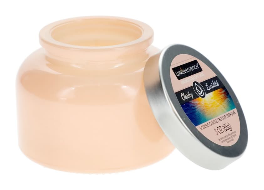 Luminessence Scented Jar Candle With Lid, Clarity, Tan (3 oz)
