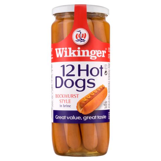 Wikinger Hot Dogs Bockwurst Style in Brine (12 ct)