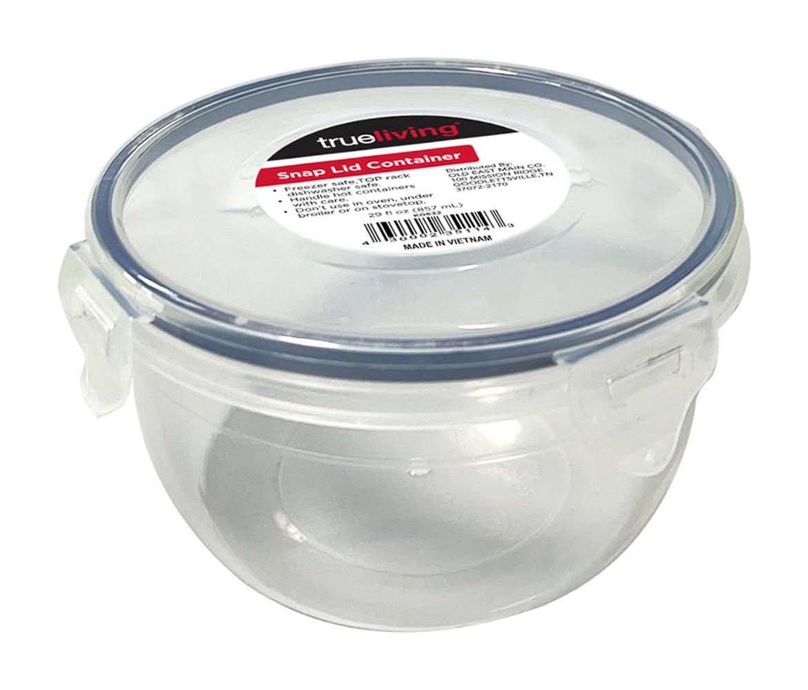 True Living Snap Lid Food Storage Container Clear 29 Fl Oz