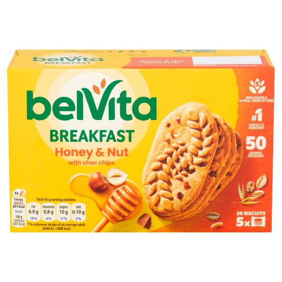 Belvita Breakfast Honey & Nut With Choc Chips 225g