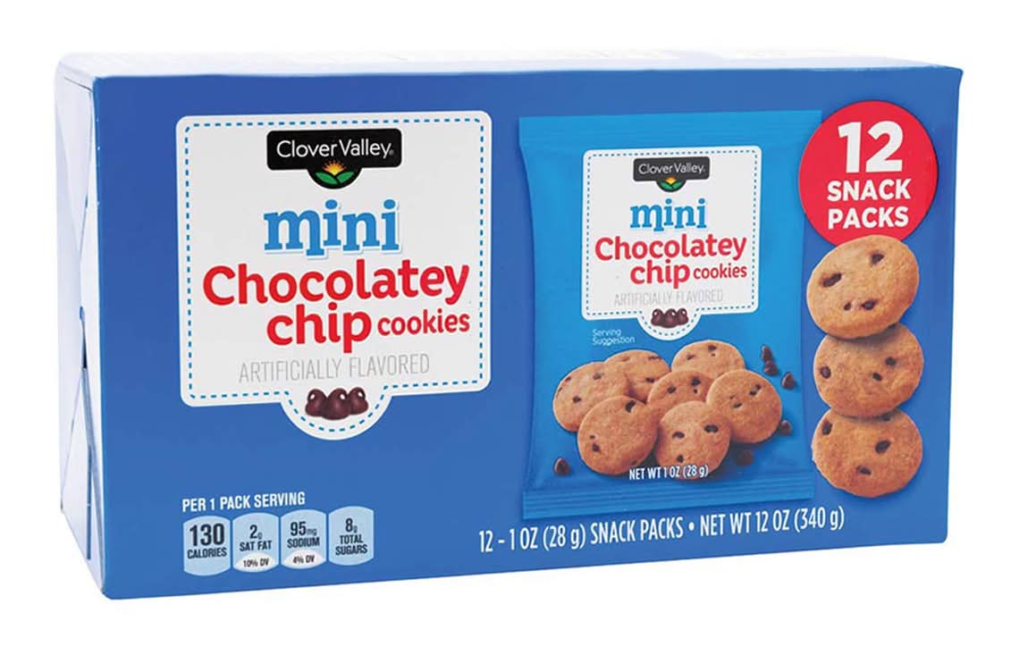 Clover Valley Mini Cookies, Chocolatey Chip (12 x 1 oz)