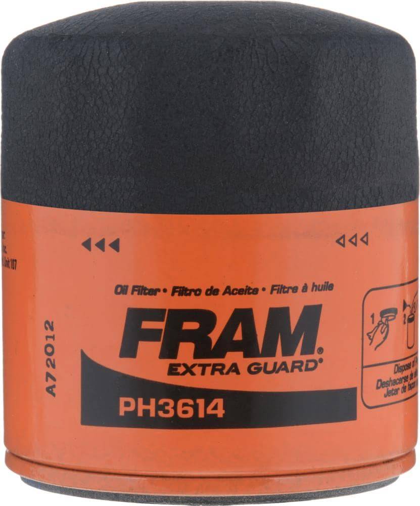 FRAM  PH3614 Oil Filter: Spin-on, Dirt Trapping Efficiency of 95% | PH3614