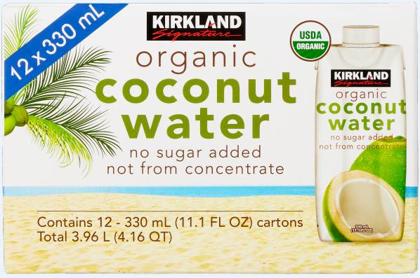 Kirkland Signature Organic No Sugar Coconut Water (12 pack, 11.1 fl oz)