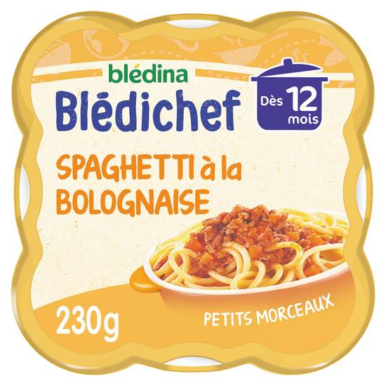 Blédichef - Spaghetti à la bolognaise - Petits morceaux - Dès 12 mois BLEDINA 230g