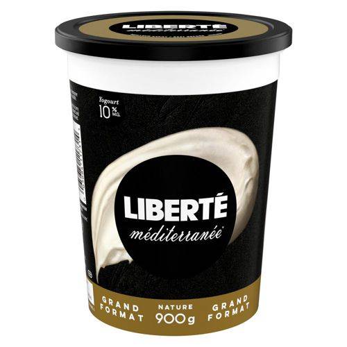 Liberté yaourt uni 10%, méditerranée - méditerranée plain yogurt 10% (900 g)