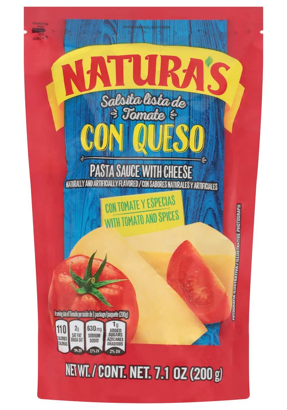 Natura's Pasta Sauce With Cheese (7.1 oz)