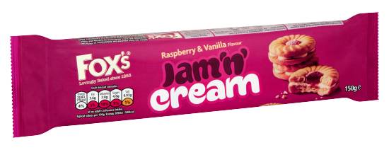 Fox's Raspberry-Vanilla, Jam 'N' Cream (150g)