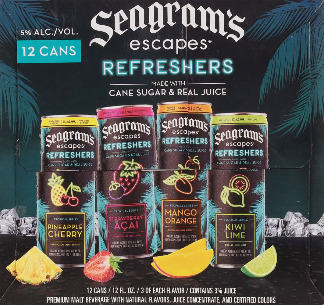 Seagram's Escapes Tropical Refreshers Variety Hard Seltzers