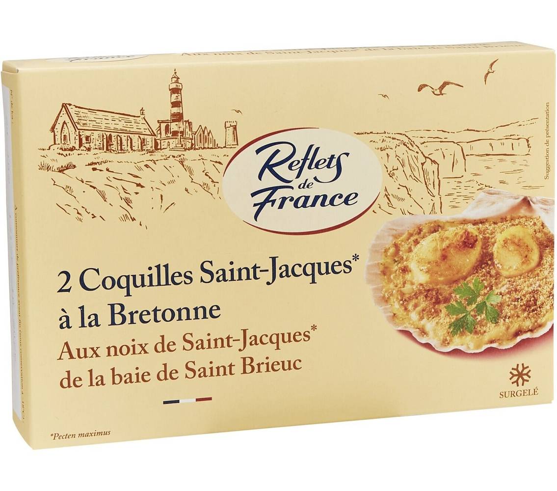 Reflets de France - Coquilles saint-jacques à la bretonne surgelé (2 x 100g)