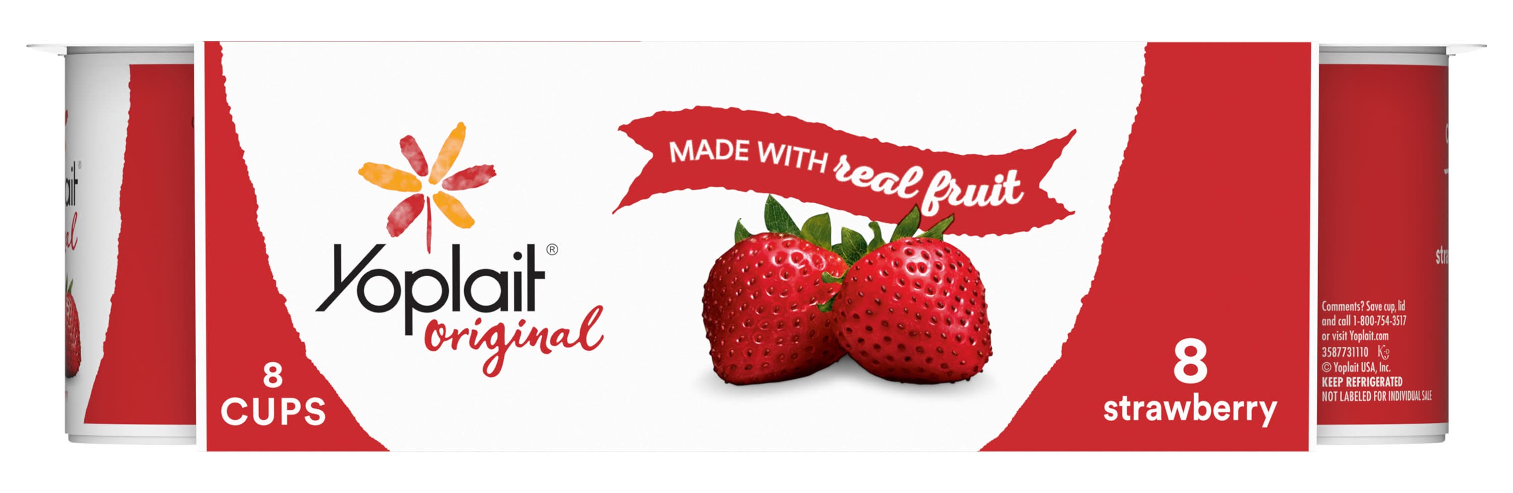 Yoplait Original Low Fat Yogurt, Strawberry (8 x 8 oz)