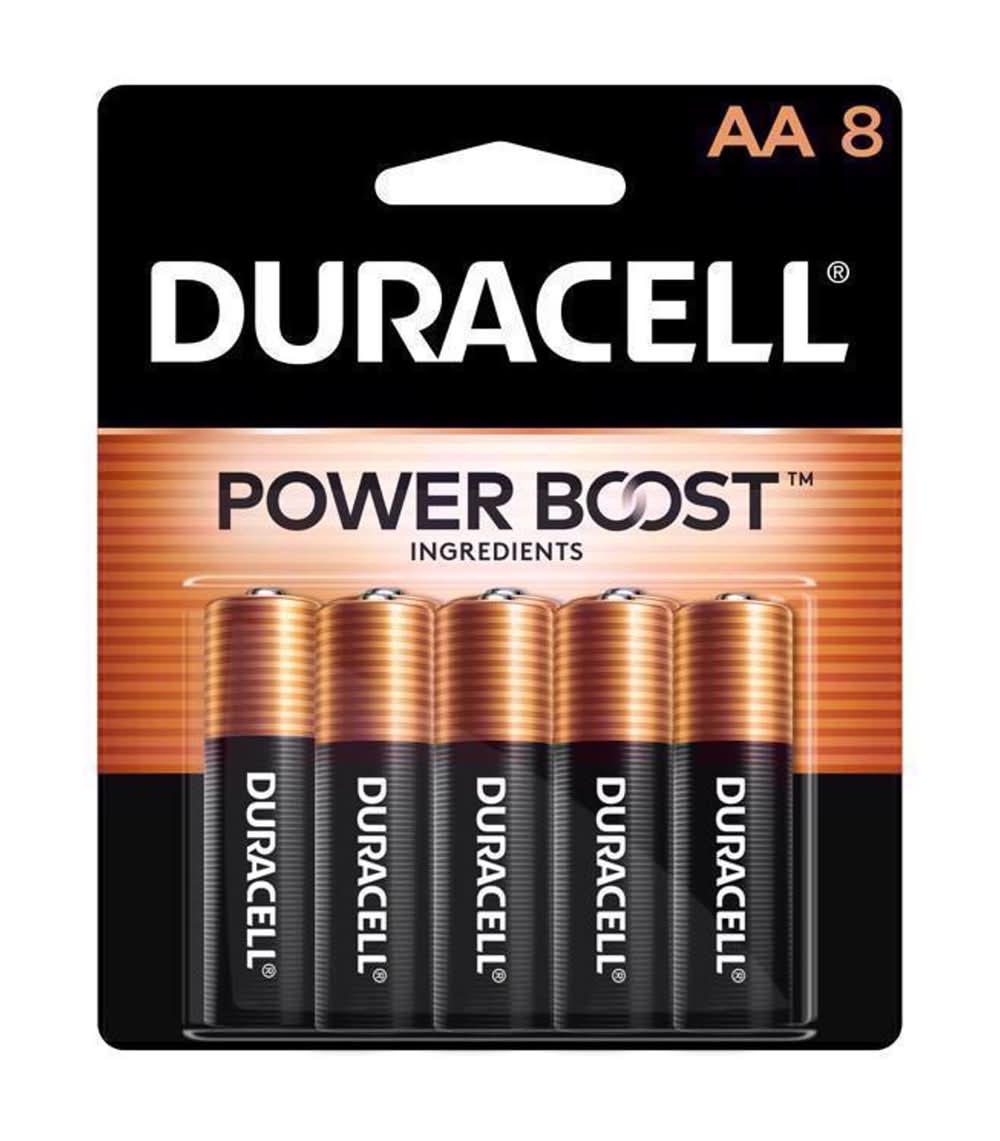 Duracell Coppertop Aa Alkaline Batteries 8 Pk Carded