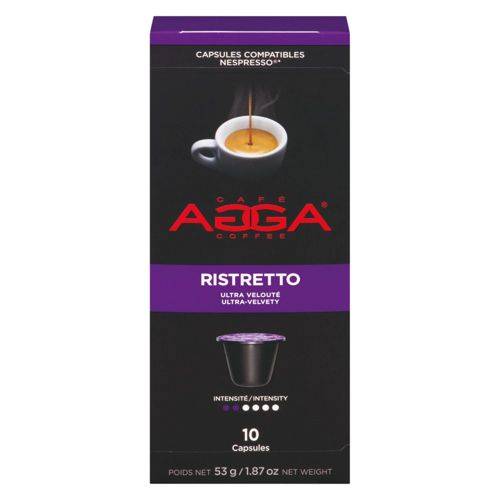 Agga coffee ristretto-ultra velouté - ristretto ultra-velvety coffee capsules (10 units)