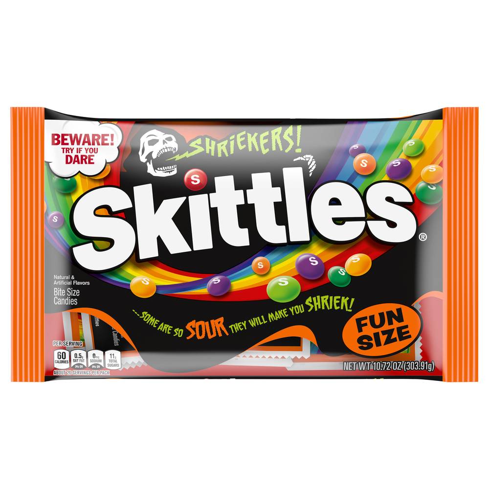 Skittles Shriekers Sour Bite Size Halloween Candies (10.7 oz)