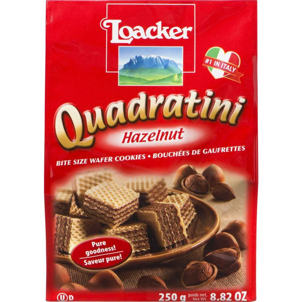 Loacker Quadratini Wafer Cookies, Hazelnut (250 g)