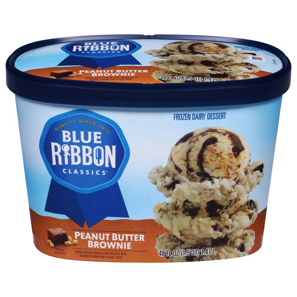 Blue Ribbon Peanut Butter Brownie Ice Cream (48 fl oz)