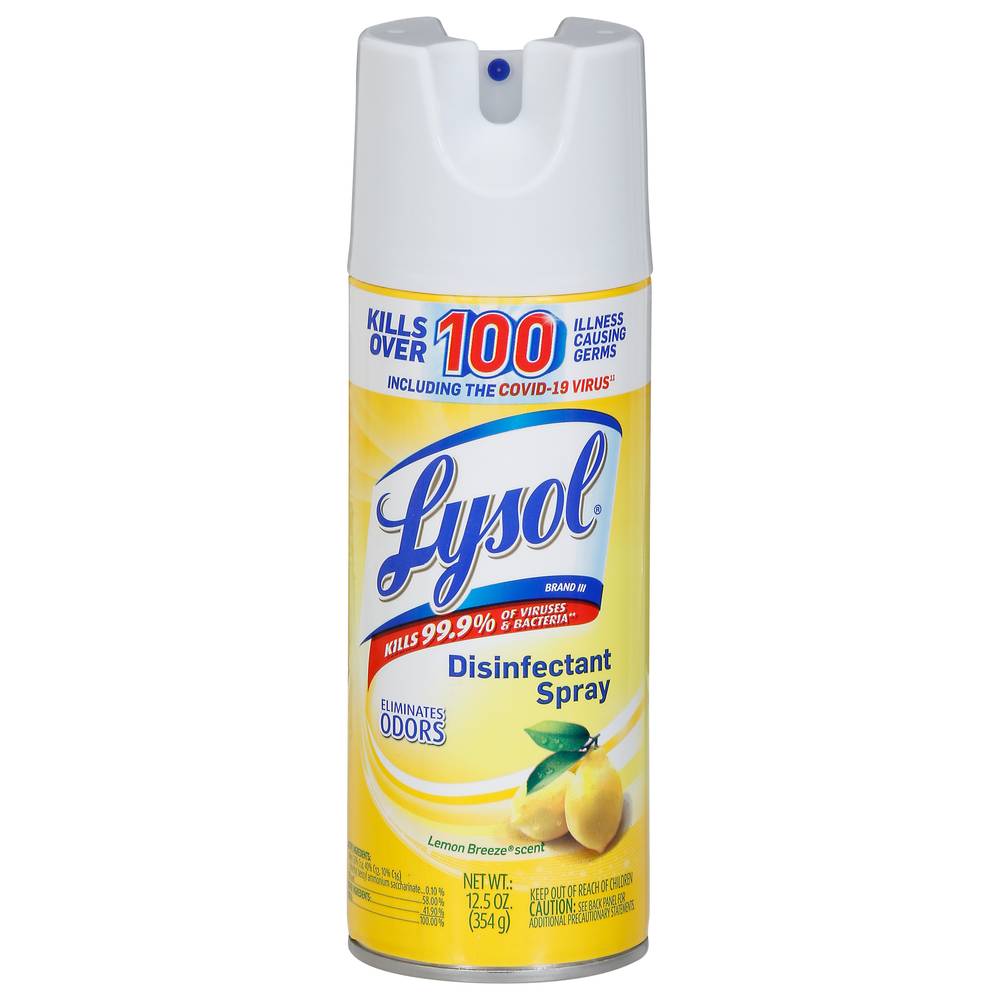 Lysol Brand Iii Lemon Breeze Scent Disinfectant Spray (12.5 oz)