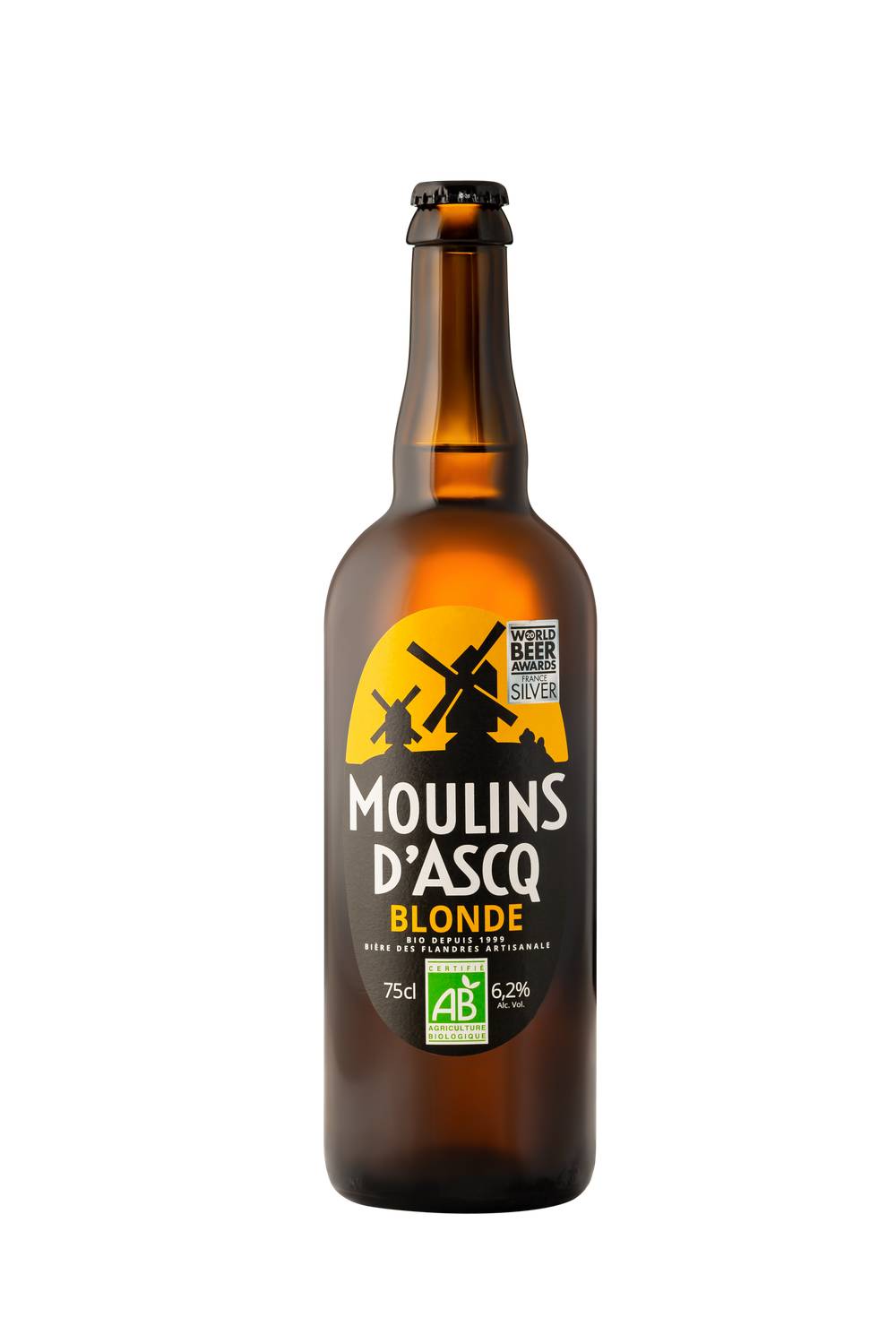 Moulins d'Ascq - Bière blonde bio (750ml)