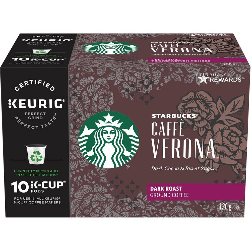 Starbucks Caffè Verona Dark Roast Ground Coffee Pods Delivery Near Me