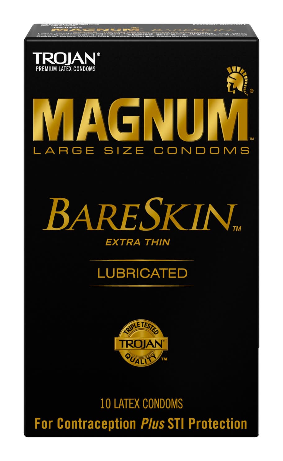 Magnum Bareskin Lubricated Latex Condoms, Large (10 ct)