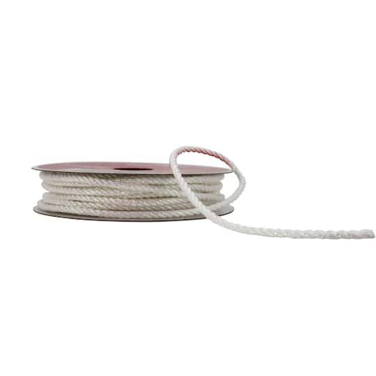 0.11" X 30Ft. White Cord Ribbon By Celebrate It Christmas