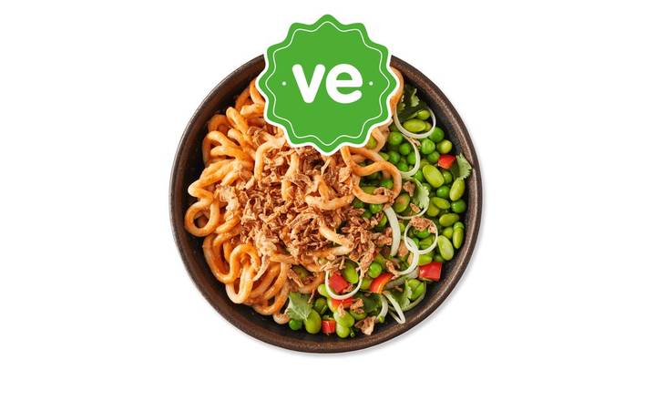 Korean spicy stir-fry style udon noodles