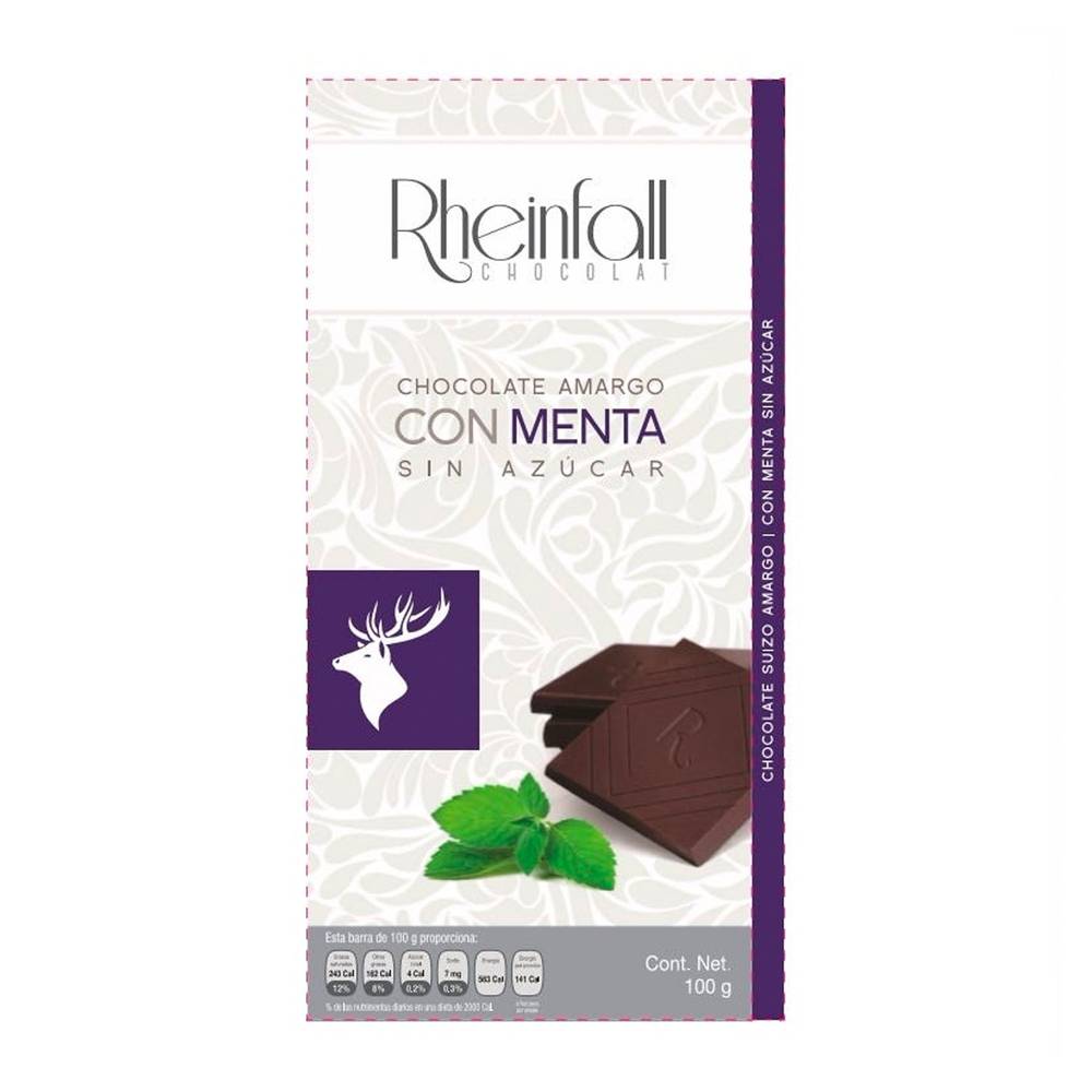 Rheinfall chocolate amargo con menta