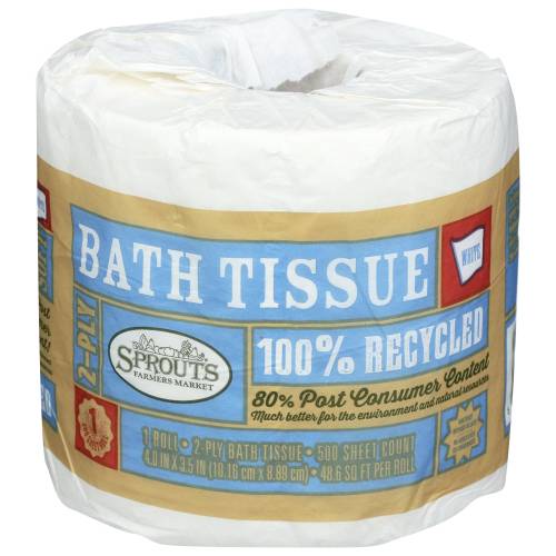 Sprouts Bath Tissue 2 Ply 1 Roll