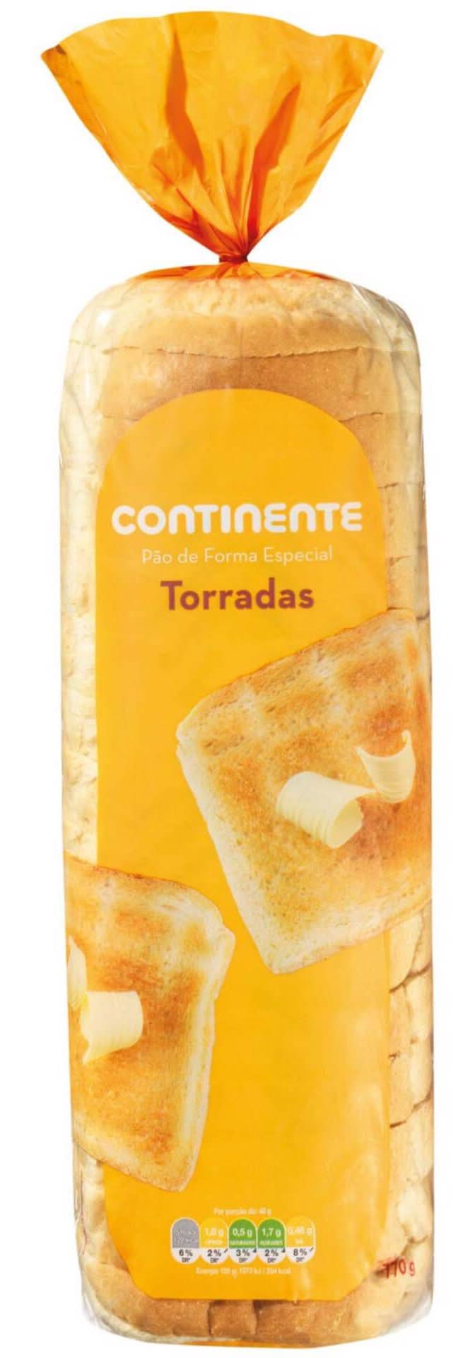 Pão de Forma com Côdea Especial Torradas Continente (emb. 770 gr)