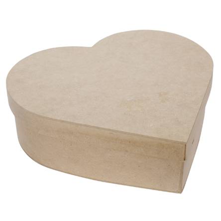 Caja corazón natural m