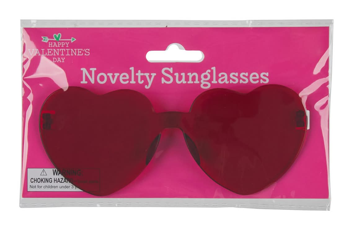 Happy Valentine'S Day Heart Shaped Novelty Sunglasses Assorted