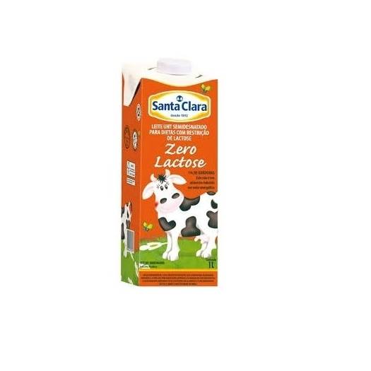Santa clara leite semidesnatado zero lactose (1l)