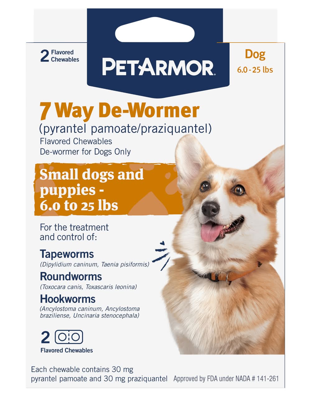 Pet Armor Broad Spectrum De-Wormer Tablets (1.11 lbs, 2 ct)