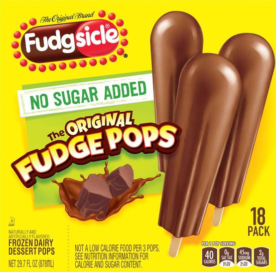 Fudgsicle Original Fudge Frozen Dessert Pops (18 ct)