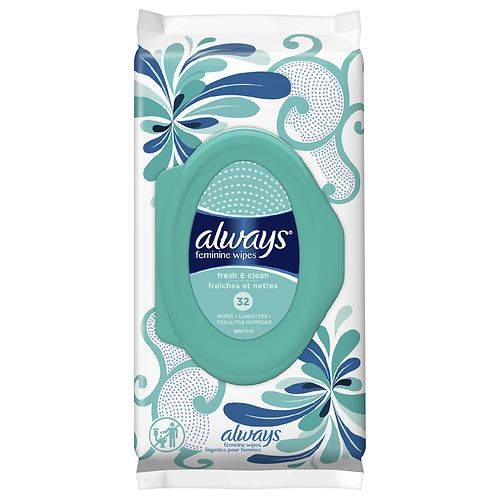 Always Feminine Wipes, Soft Pack Fresh & Clean - 32.0 ea