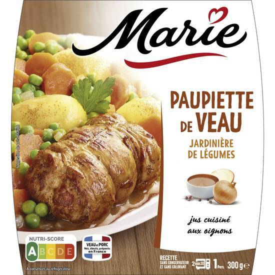 Marie - Plat cuisiné paupiette veau légumes