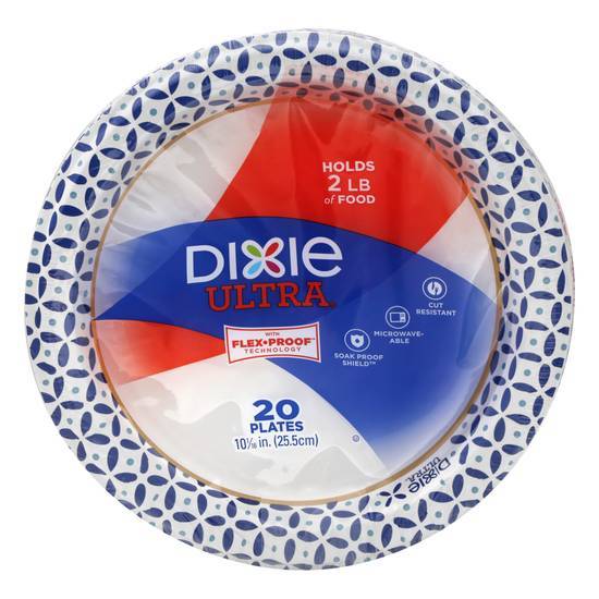 Dixie Ultra Paper Dinner Plates (20x 2oz counts)