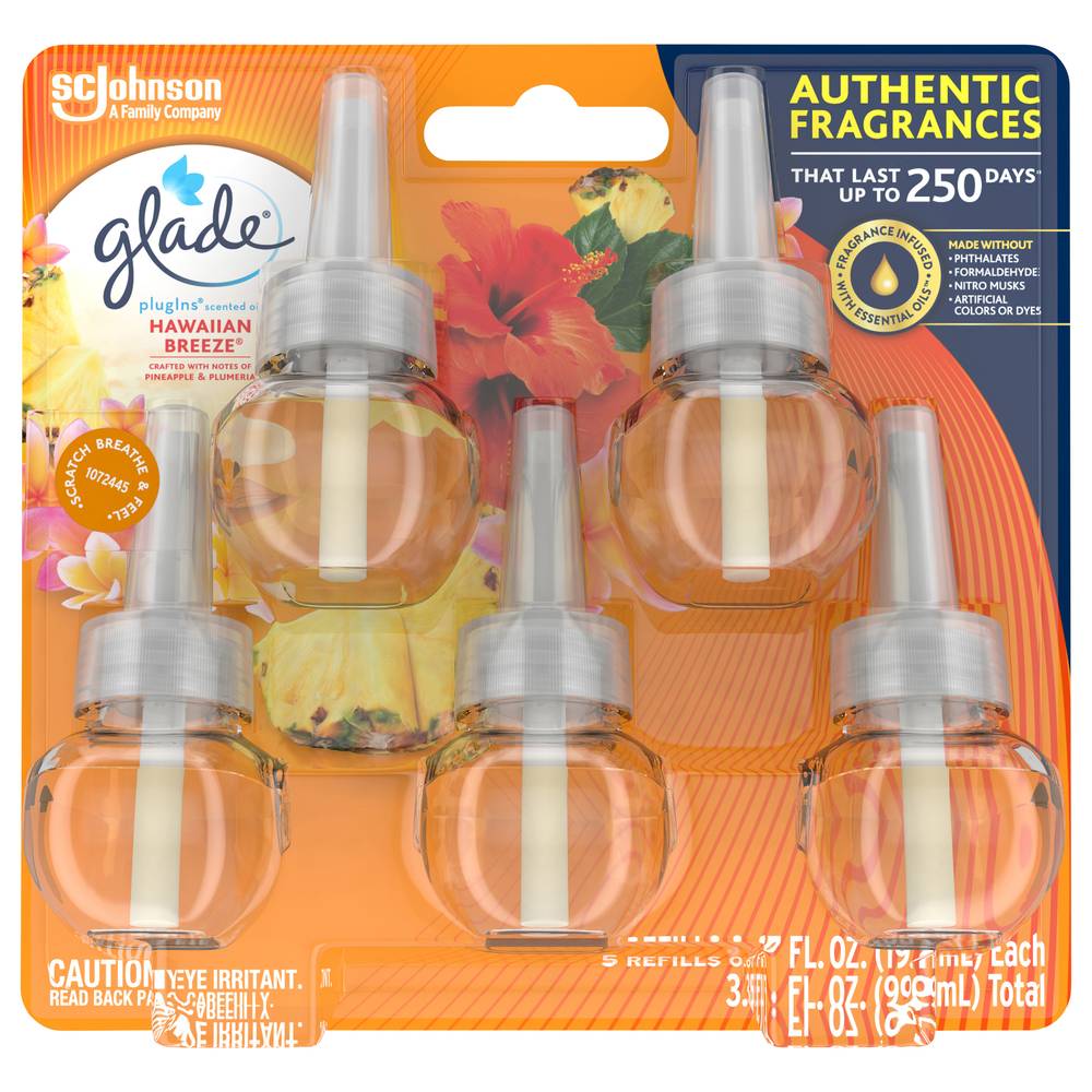 Glade Plugins Hawaiian Breeze Scented Oil Refill (5 ct)