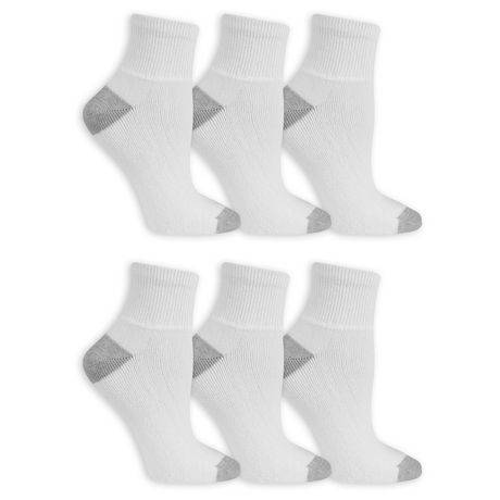 Fruit Of the Loom Ladies Ankle Socks (4- 10/white)
