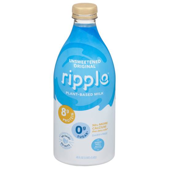 Ripple Plant-Based Unsweetened Original Milk (48 fl oz)