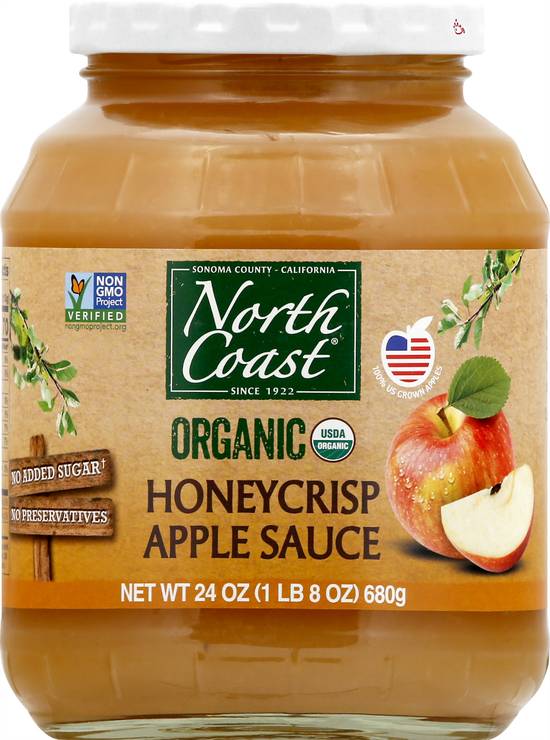  North Coast Organic Honeycrisp Apple Sauce, No Added