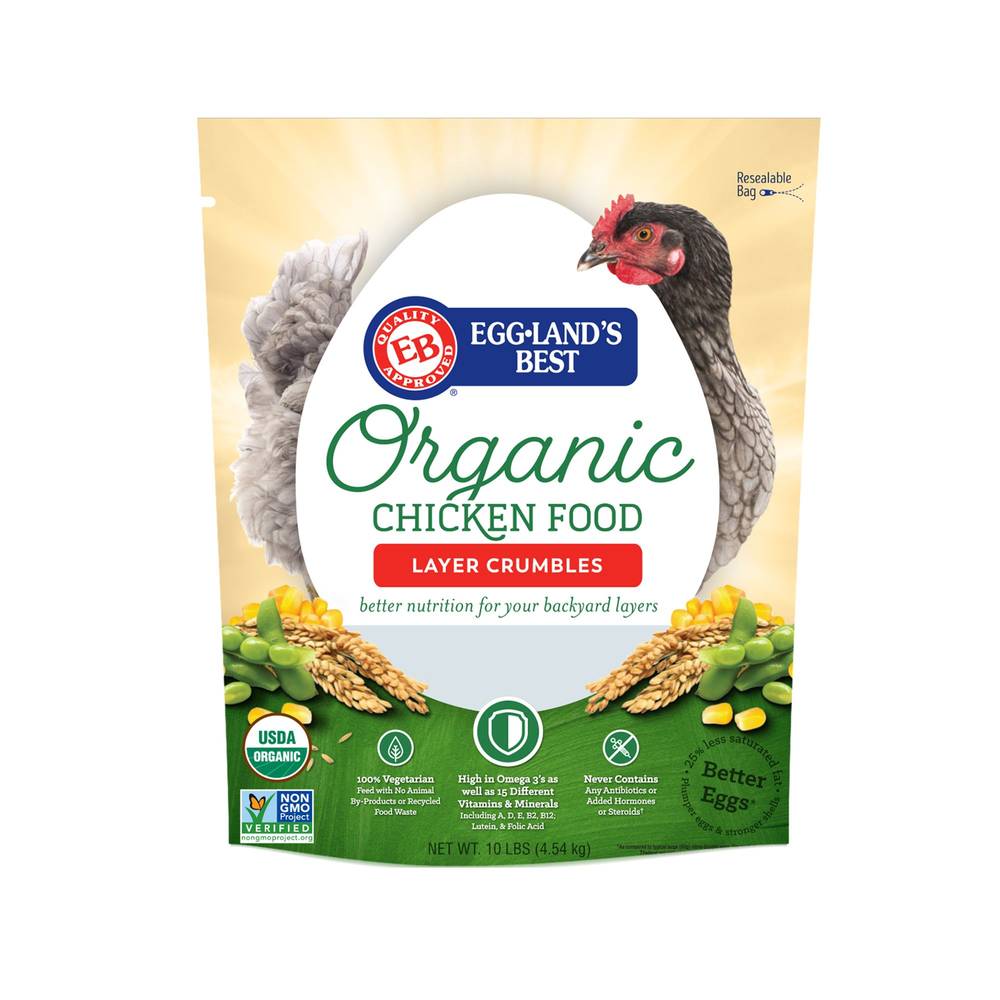 Eggland's Best® Organic Layer Crumbles for Chickens (Size: 10 Lb)