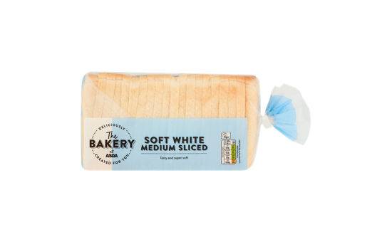 ASDA Square Cut Medium White Bread 800g